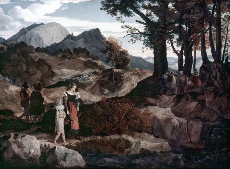 Carl Philipp Fohr Gebirgslandschaft bei Subiaco mit Hirten Norge oil painting art